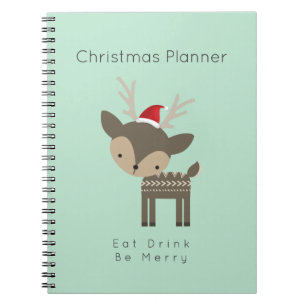 Carnet Cerf Whimsical Du Planificateur De Noël Dans Le Ch