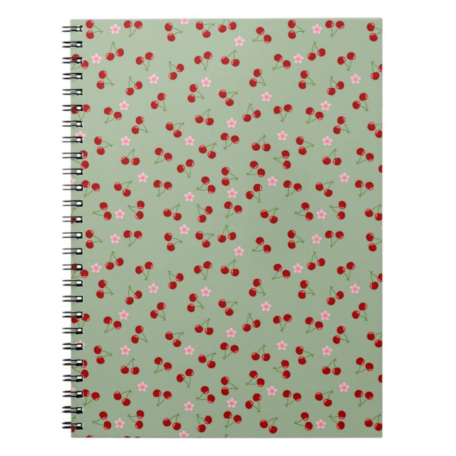 Carnet Cerises Et Fleurs (Devant)
