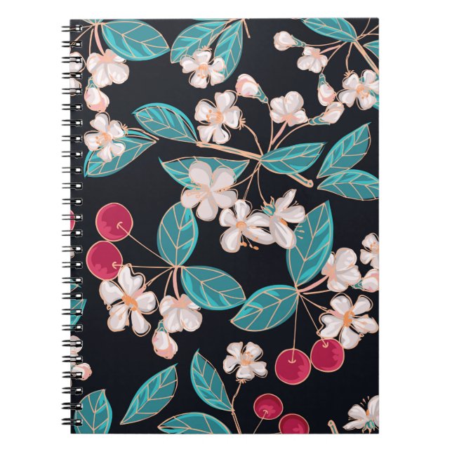 Carnet Cerises savoureuses et juteuses. Arrière - plan tr (Devant)