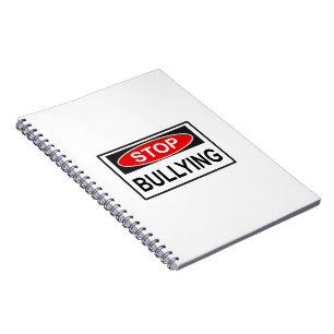 Carnet Cesser le signe d'intimidation rouge