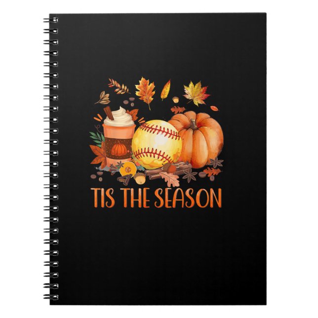 Carnet C'Est La Saison Citrouille Leaf Latte Fall Softbal (Devant)