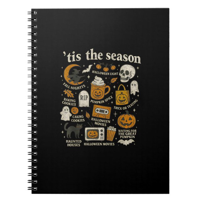Carnet C'Est La Saison Halloween Icônes Design Automne (Devant)