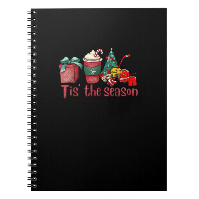 Carnet C'Est La Saison Hockey Coffee Noël Père Noël (Devant)