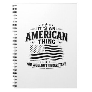 Carnet C'est une chose américaine humour patriotique USA