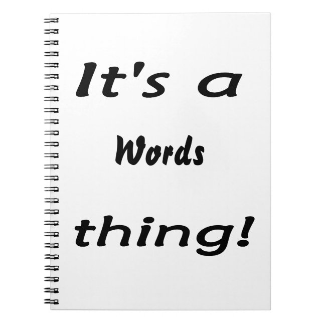 Carnet C'est une chose de mots ! (Devant)