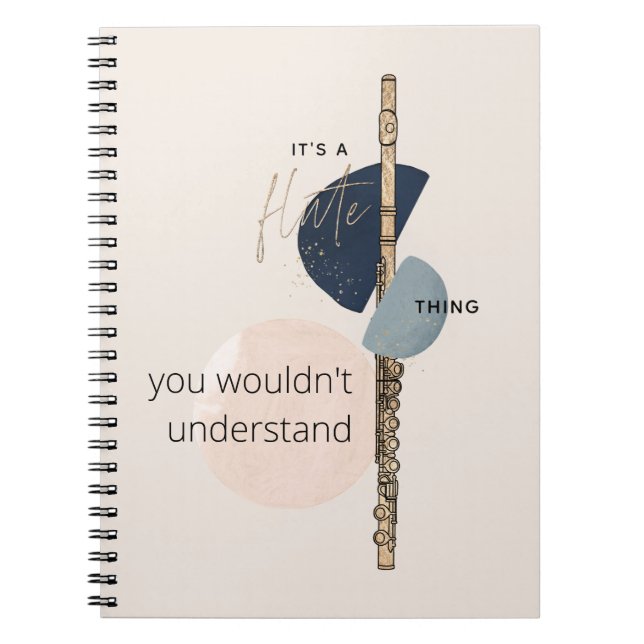 Carnet C'est une citation de Flute Thing Abstrait Rose &  (Devant)