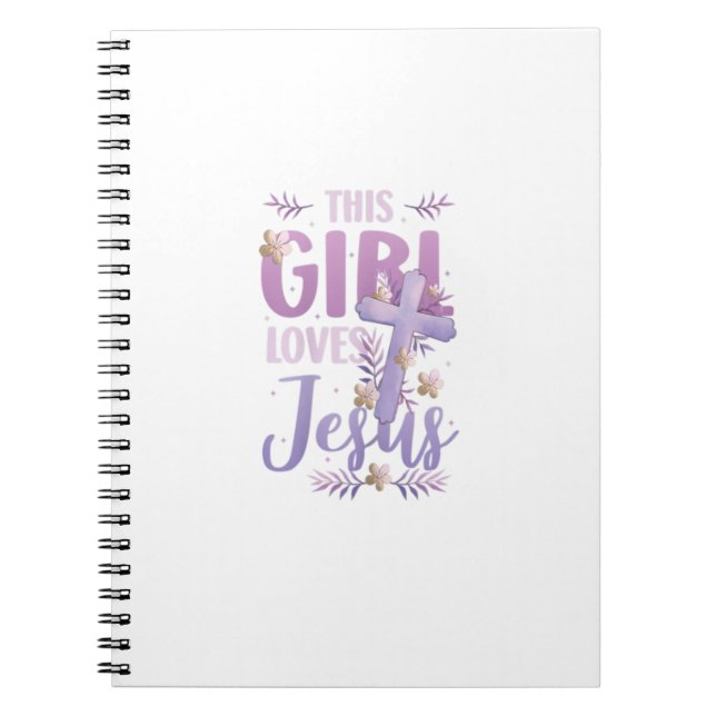 Carnet Cette fille aime Jésus mignon fille chrétienne Jés (Devant)