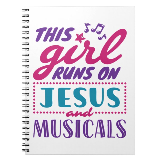 Carnet Cette fille tourne sur Jésus et les comédies music (Devant)