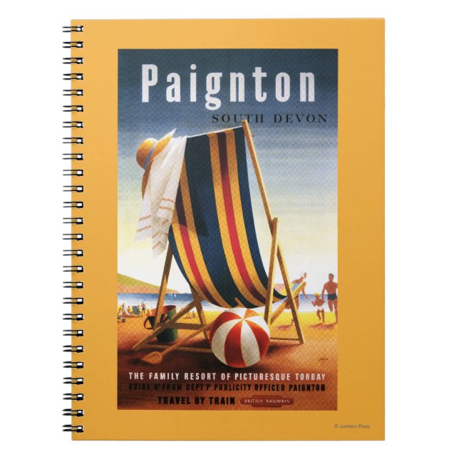Carnet Chaise de plage et affiche de balle de British Rai (Devant)