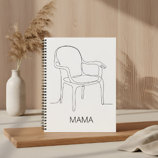 Carnet Chaise minimaliste de la ligne de soutien Art pour