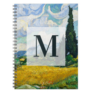 Carnet Champ de blé Van Gogh avec Cyprès. Impressionnisme
