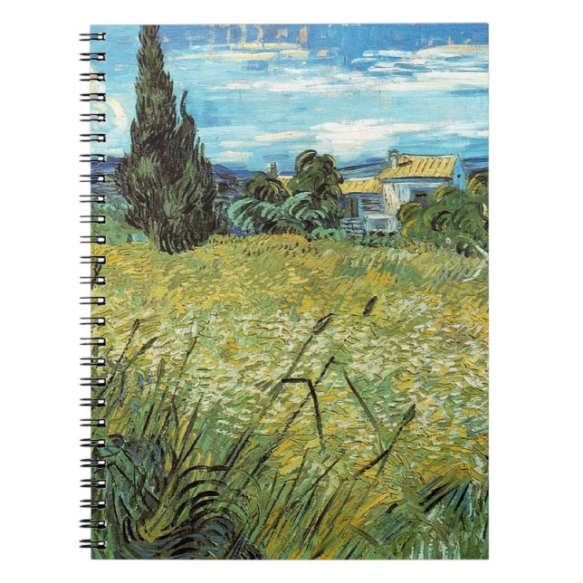 Carnet Champ de blé vert Vincent van Gogh (Devant)