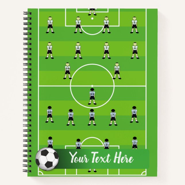 Carnet Champ de football et équipe (Devant)
