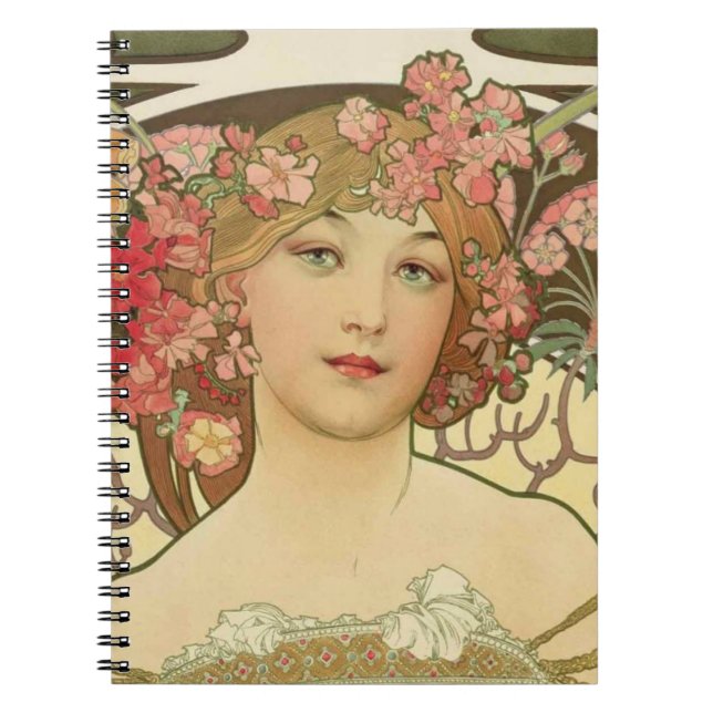 Carnet Champagne Alphonse Mucha (Devant)