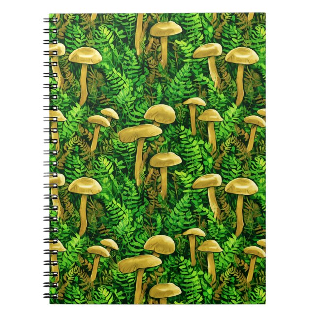Carnet Champignons et fougères sur le sol forestier (Devant)