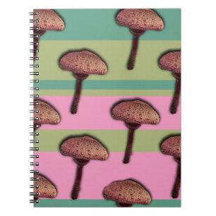 Carnet Champignons et rayures Spiral Notebookok