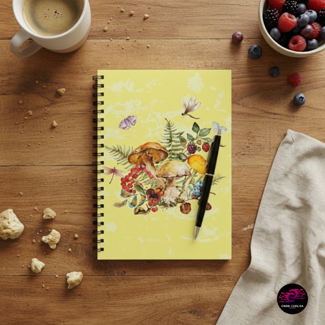 Carnet Champignons, libellules, papillons et escargots (Write it down. Get it done.)