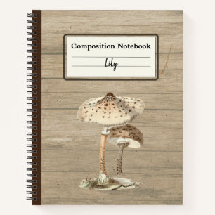 Carnet Champignons Parasol dessinés à la main Comp person