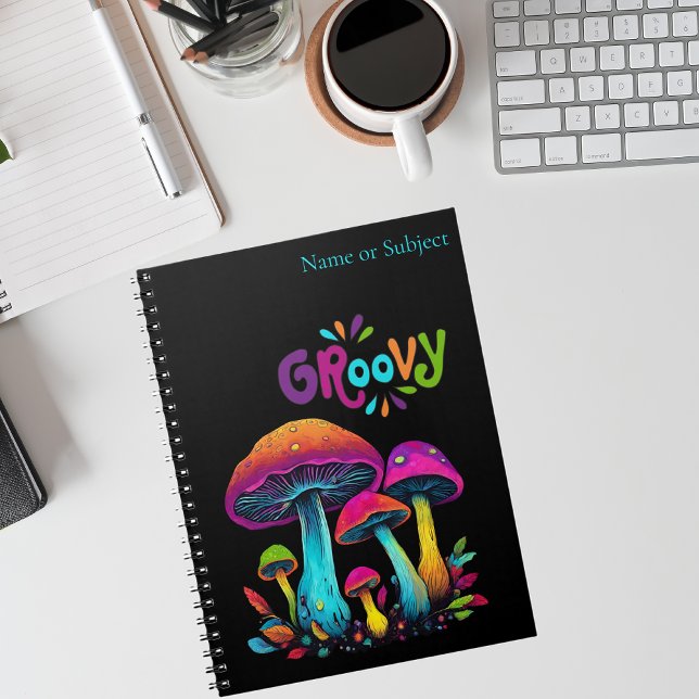 Carnet Champignons psychédéliques colorés- (Colorful Psychedelic Mushrooms- Notebook )