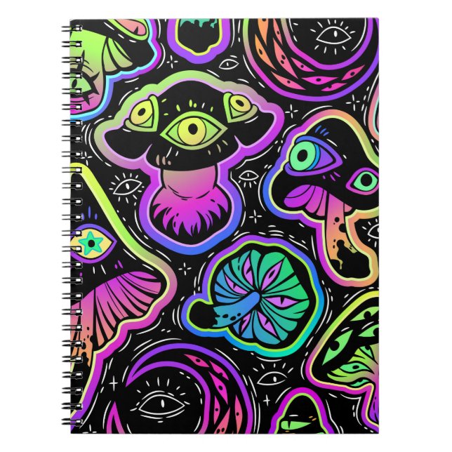 Carnet Champignons Trippy (Devant)