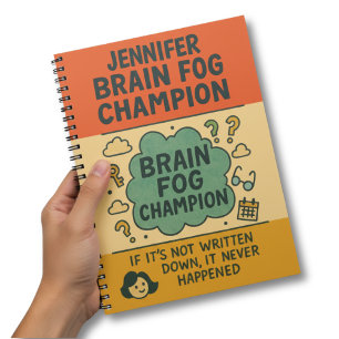 Carnet Champion hilarant de la brume cérébrale de la péri