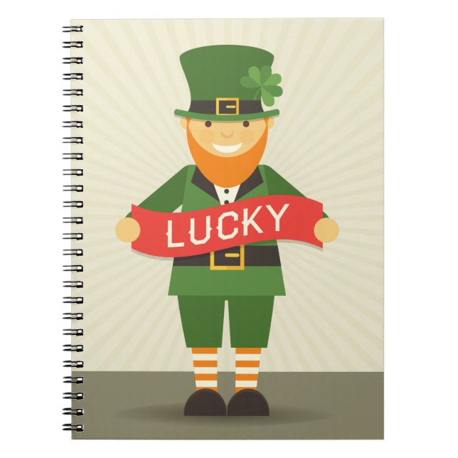 Carnet chanceux leprechaun (Devant)