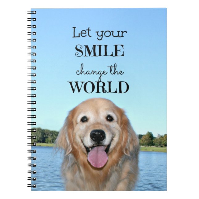 Carnet Changement de golden retriever le monde (Devant)