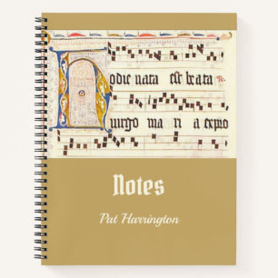 Carnet Chant grégorien catholique latin Messe Médiévale O