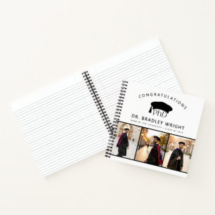 Carnet Chapeau de doctorat personnalisé pour la remise de