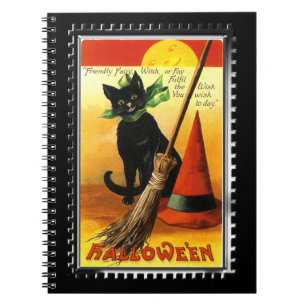 Carnet Chapeau de sorcière pour chat d'Halloween