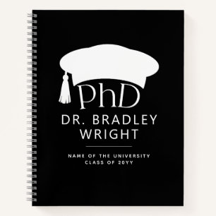 Carnet Chapeau doctoral personnalisé de doctorat pour la 