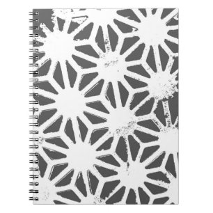 Carnet Charcoal gray geometric pattern