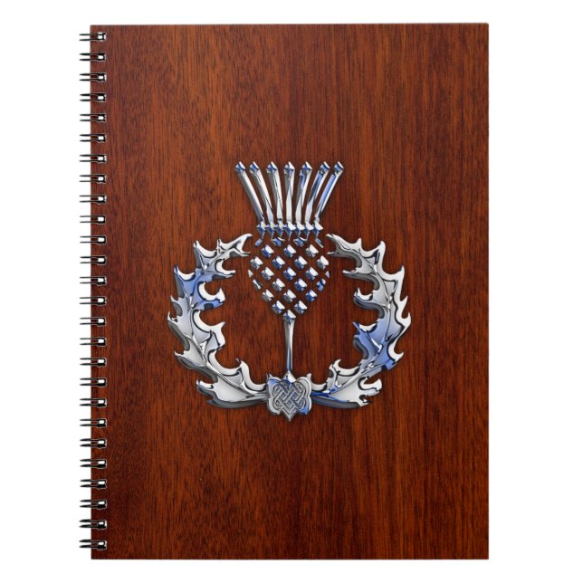 Carnet Chardon écossais en bois élégant de chrome et (Devant)