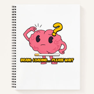 Carnet Chargement du cerveau - Drôle dessin de cerveau po