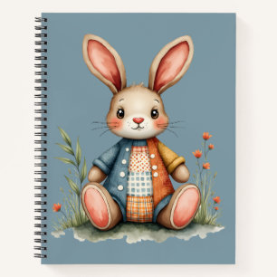 Carnet Chariot de lapin de chaume en gros bois