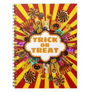 Carnet Chariot d'Halloween ou de traiter des bonbons et d