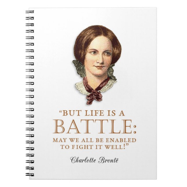 Carnet Charlotte Bronte - La vie est une bataille (Devant)