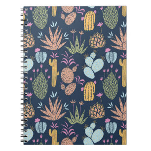 Carnet Charme de cactus : Vintage coloré Floral