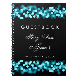 Carnet Charme de Hollywood de turquoise de Guestbook de