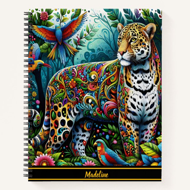 Carnet Charme Léopard : Entouré De Jungle Sauvage (Devant)