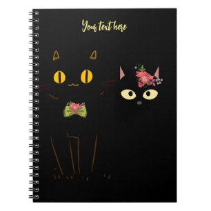 Carnet Charming Black Cats Yellow Eyes