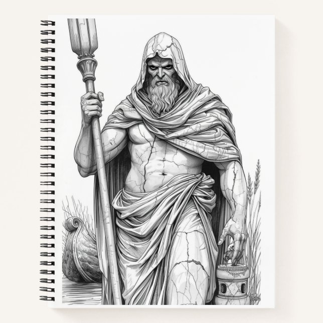 Carnet Charon Ferryman Marble Statue Gothic Ink Art Noteb (Devant)