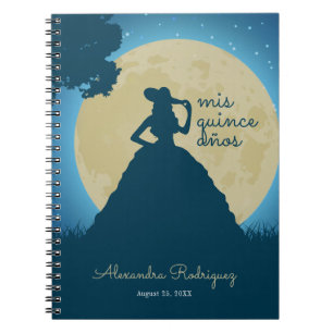 Carnet Charro Silhouette avec Lune Quinceanera