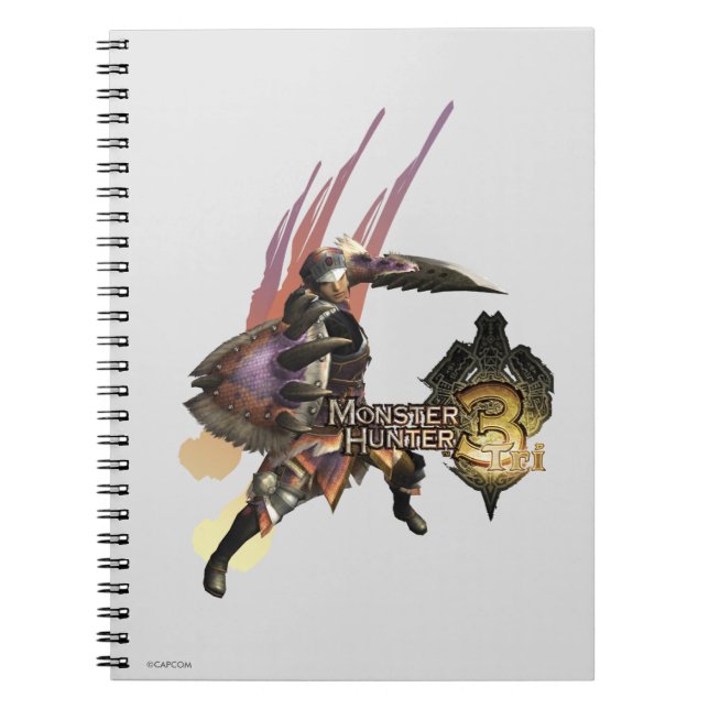 Carnet Chasseur féminin avec l'épée et le bouclier, (Devant)