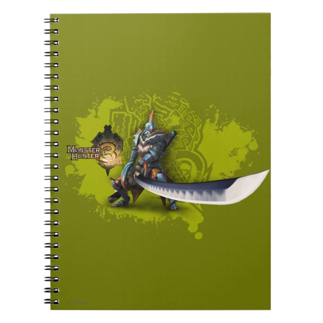 Carnet Chasseur masculin avec la longues épée et armure 3 (Devant)