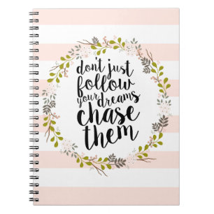 Carnet Chassez vos rêves… Guirlande florale de jardin