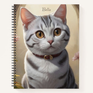 Carnet Chat Américain à courte portée mignon avec grands