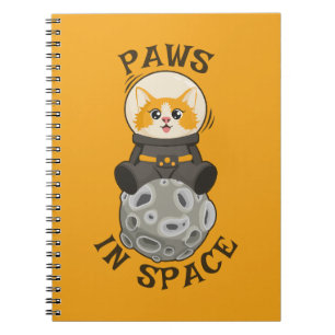 Carnet Chat amusant dans l'espace Chat Astronaute Animal