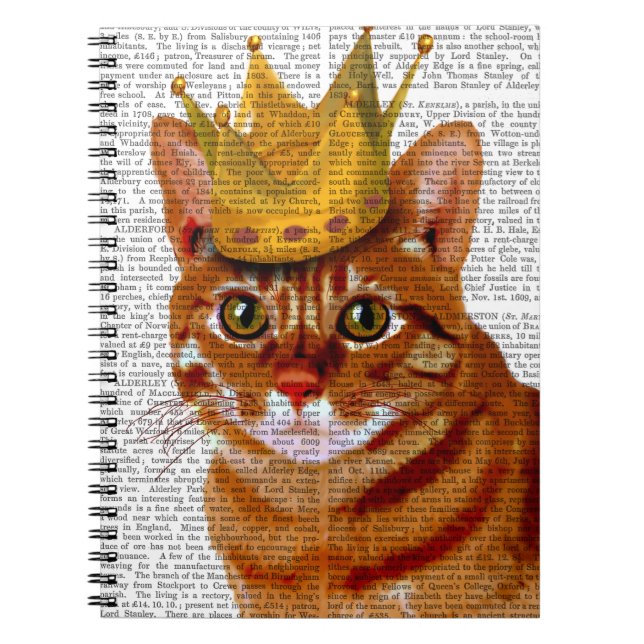Carnet Chat au gingembre avec Portrai de la Couronne (Devant)
