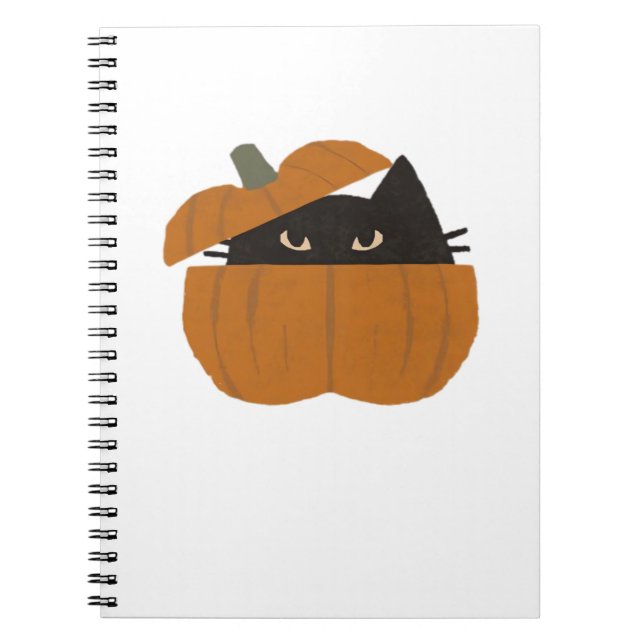 Carnet Chat citrouille Classique T-Shirt_1 (Devant)